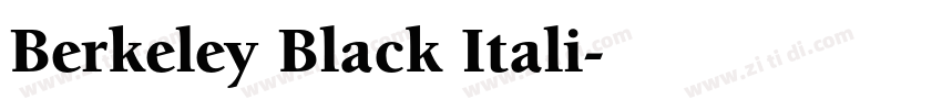 Berkeley Black Itali字体转换 Berkeley Black Itali字体转换